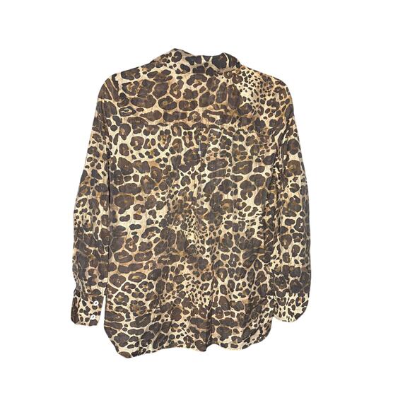 Bailey 44 Lyocell Leopard Print Blouse Women's Size M - Picture 2 of 6